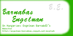 barnabas engelman business card